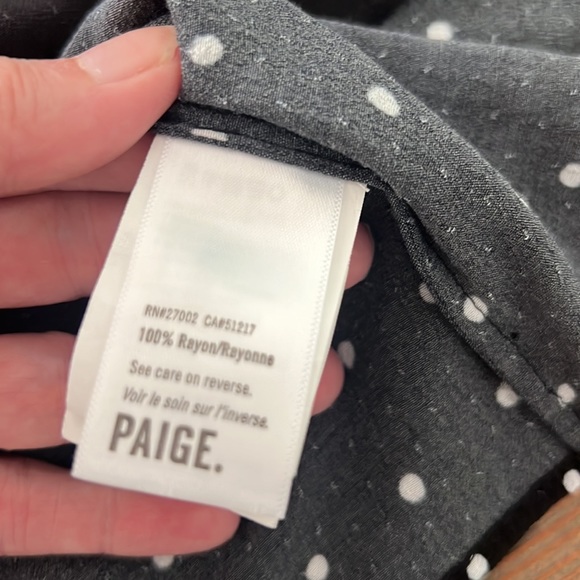 Paige Rayon Diana Dot Tie Blouse XS - Picture 5 of 10